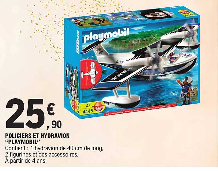 policiers et hydravion "playmobil"