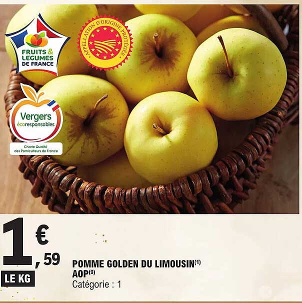 pomme golden du limousin aop