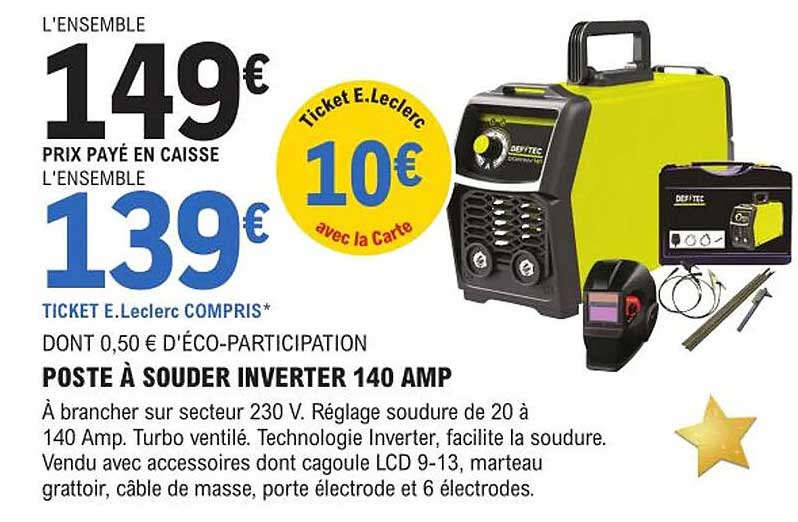 poste à souder inverter 140 amp