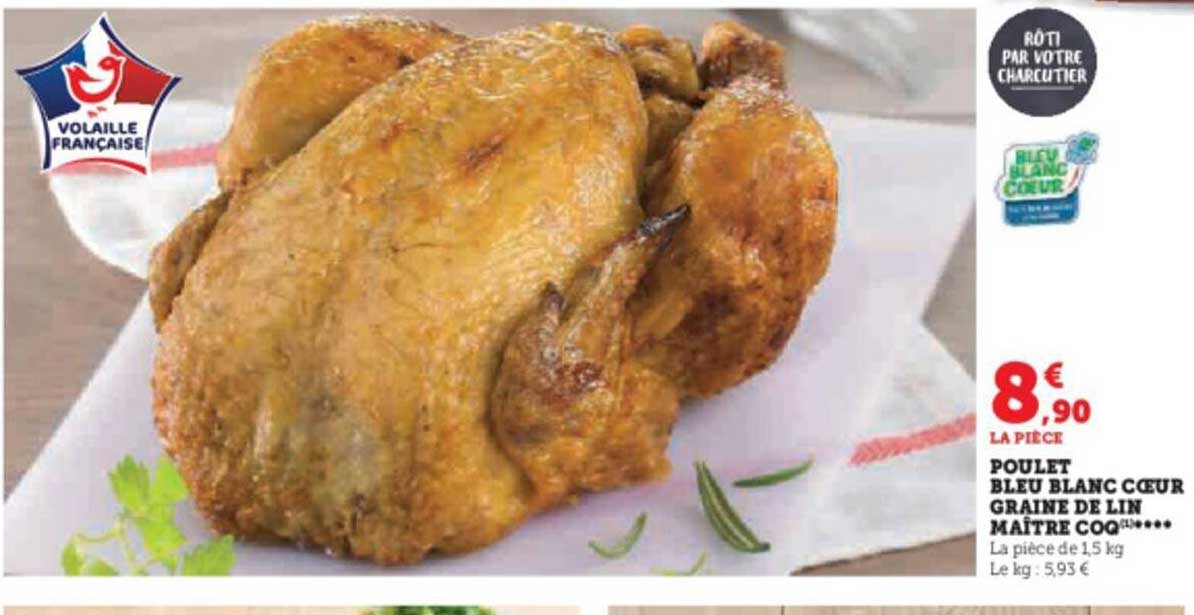 poulet bleu blanc cœur graine de lin maître coq