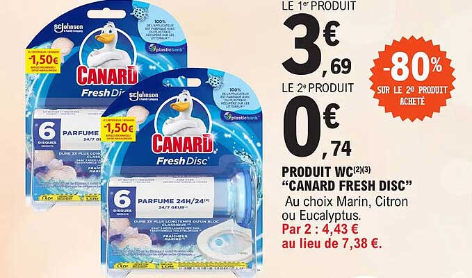 produit wc "canard fresh disc"