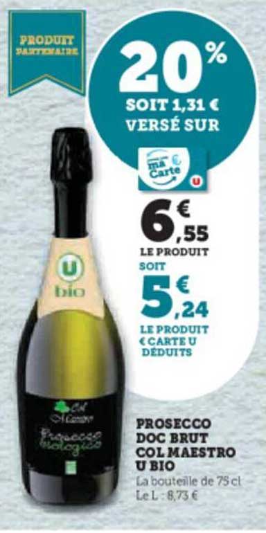 prosecco doc brut col maestro u bio