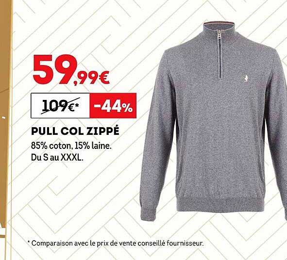 pull col zippé