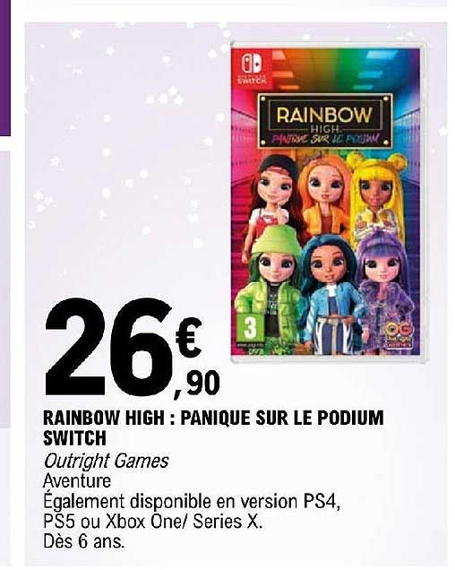 rainbow high : panique sur le podium switch