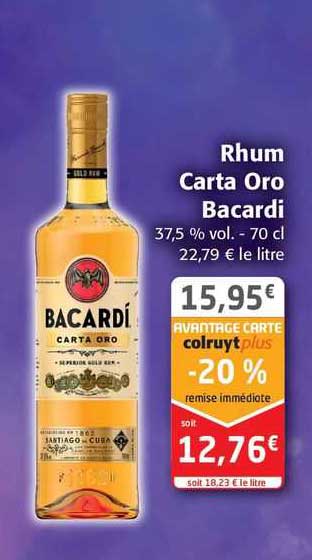 rhum carta oro bacardi