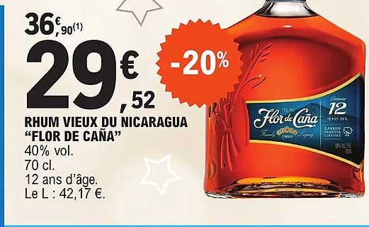 rhum vieux du nicaragua "flor de caña"