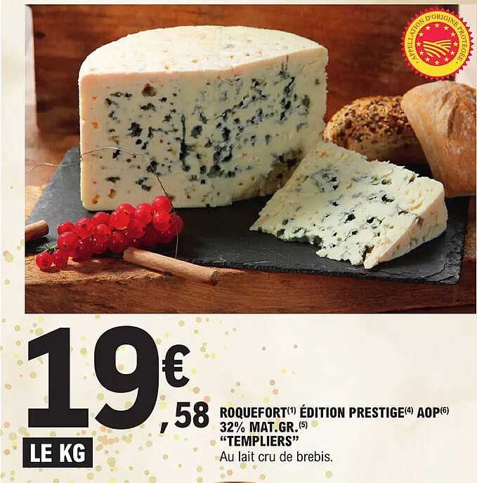 roquefort édition prestige aop 32% mat.gr. "templiers"