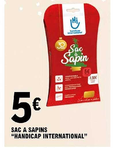 sac à sapins "handicap international"