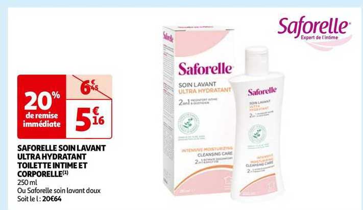 saforelle soin lavant ultra hydratant toilette intime et corporelle