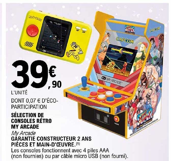 sélection de consoles rétro my arcade