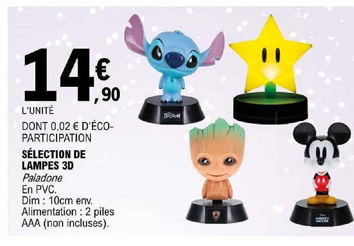 sélection de lampes 3d