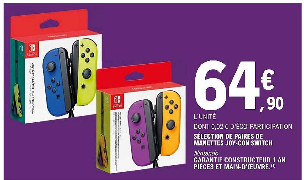 Sélection De Paires De Manettes Joy-con Switch