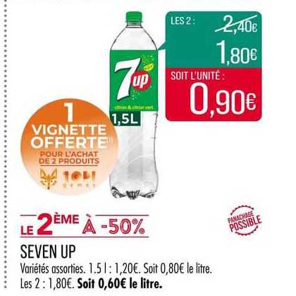 seven up le 2ème à -50%
