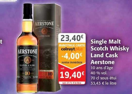 single malt scotch whisky land cask aerstone