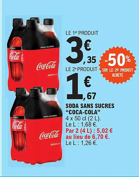 soda sans sucres "coca-cola"