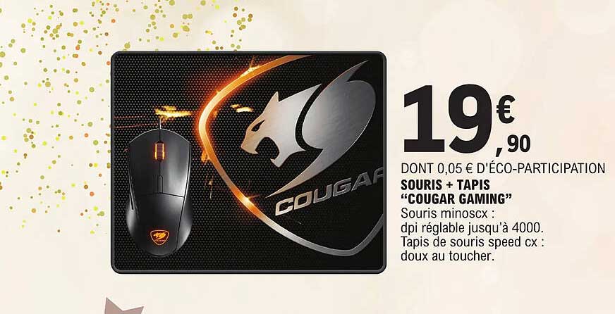 souris + tapis "cougar gaming"