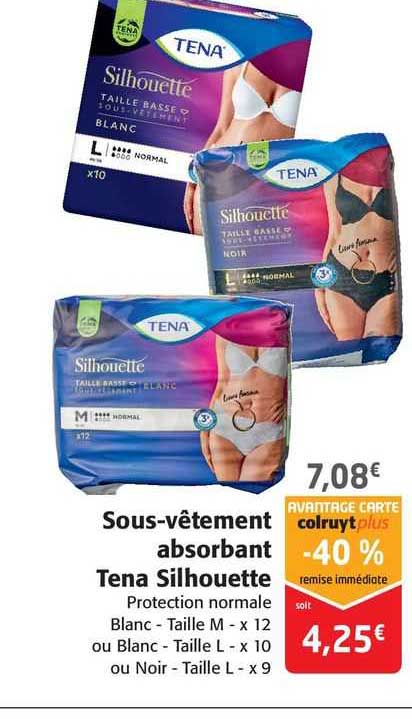 sous-vêtement absorbant tena silhouette