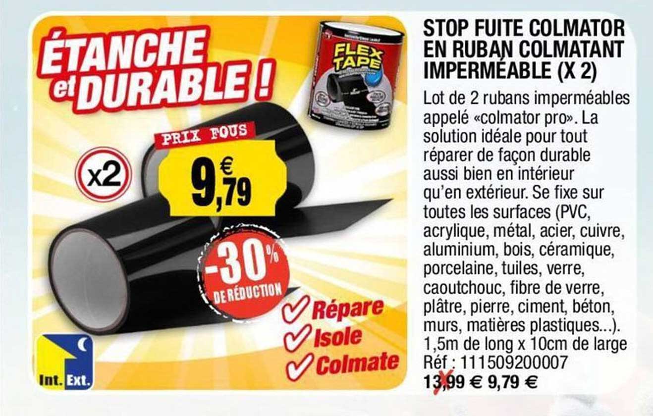 stop fuite colmator en ruban colmatant imperméable (x2)