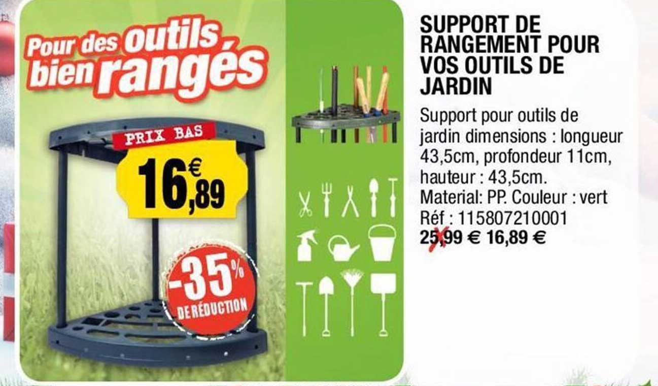 support de rangement pour vos outils de jardin