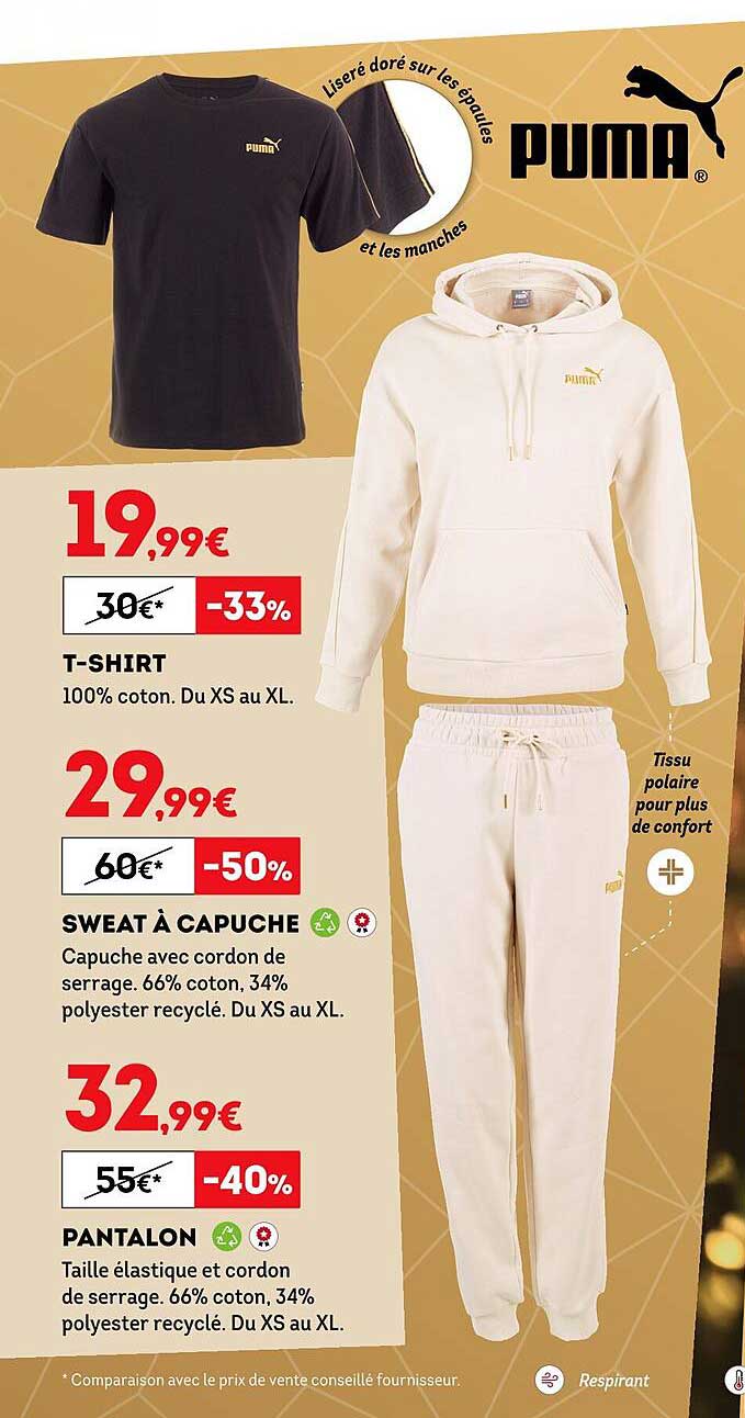 t-shirt puma, sweat à capuche puma, pantalon puma