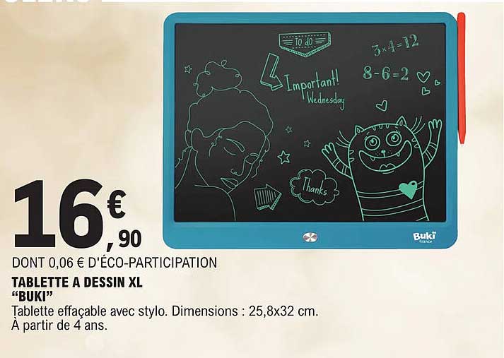 tablette à dessin xl "buki"