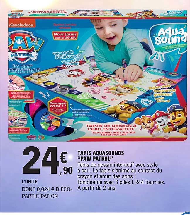tapis aquasounds "paw patrol"