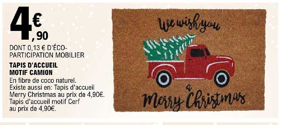 tapis d'acceuil motif camion