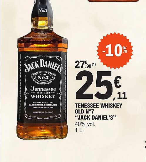 tenessee whiskey old n°7 "jack daniel's"