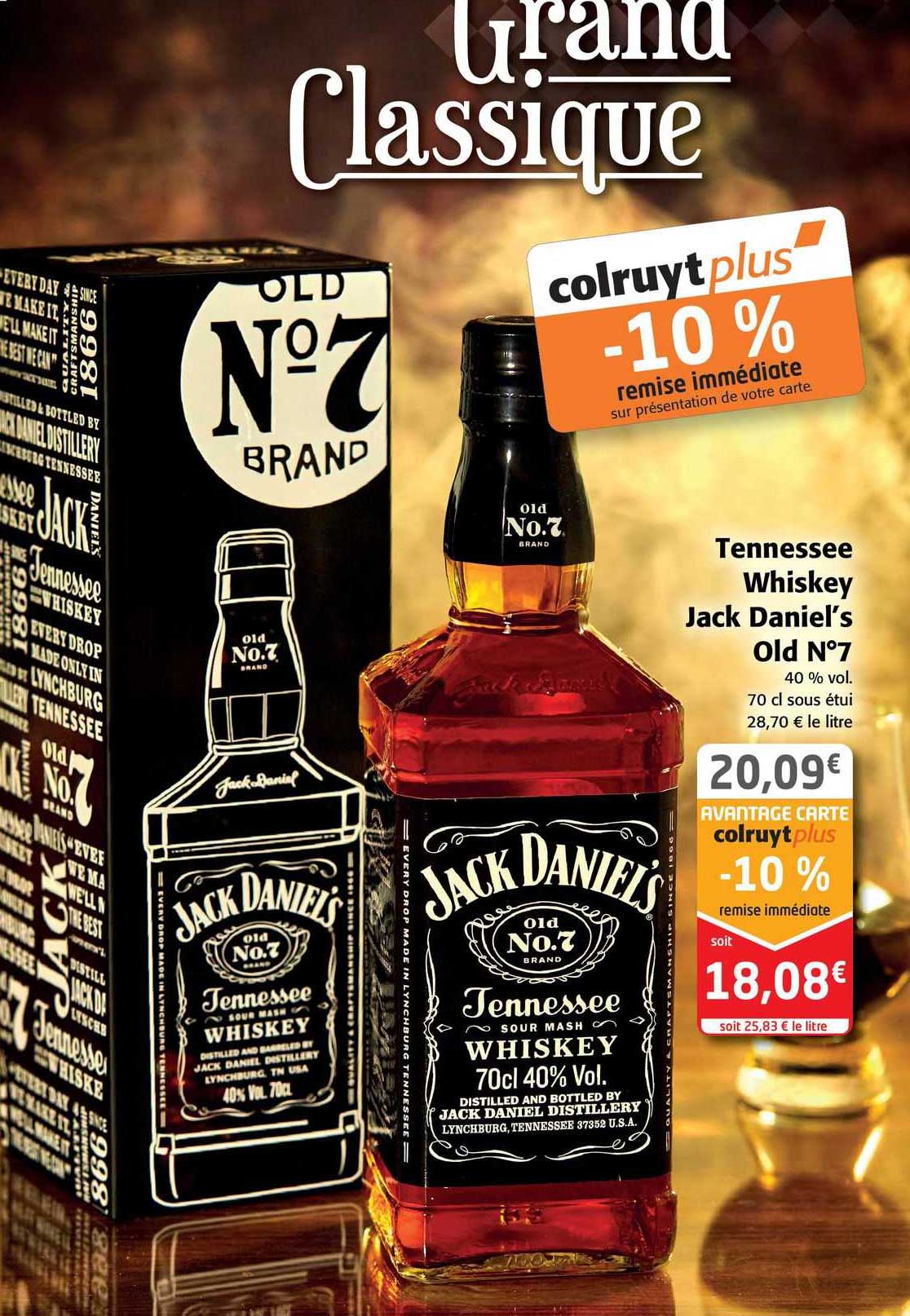 tennessee whiskey jack daniel's old n°7