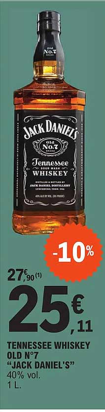 tennessee whiskey old n°7 "jack daniel's"