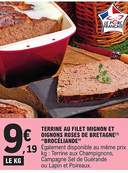 Terrine Au Filet Mignon Et Oignons Roses De Bretagne "brocéliande"