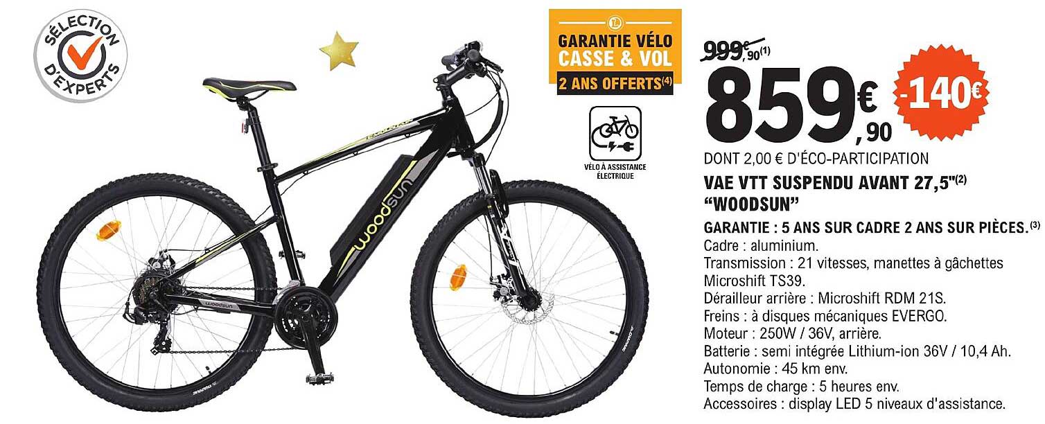 Vae Vtt Suspendu Avant 27.5 "woodsun"