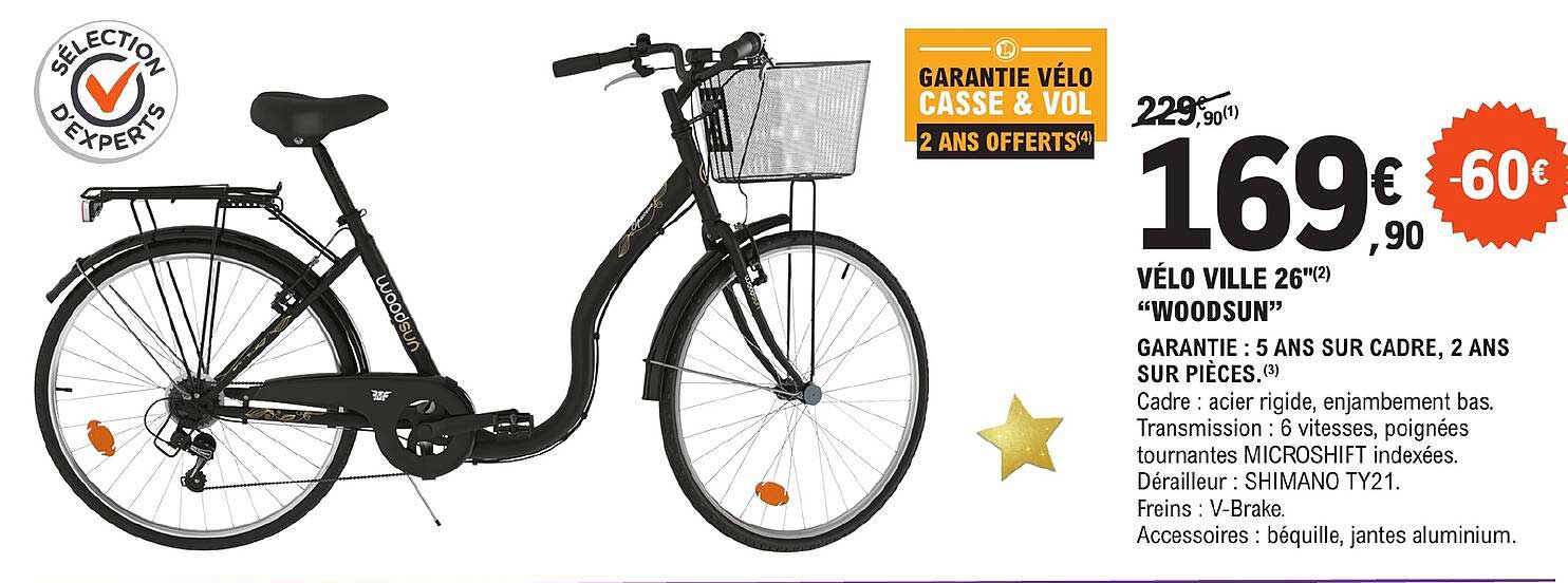 vélo ville 26" "woodsun"