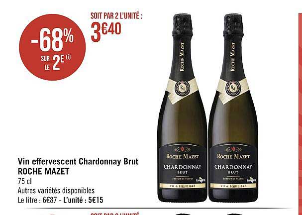 vin effervescent chardonnay brut roche mazet