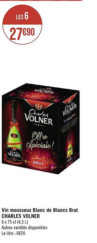 vin mousseux blanc de blancs brut charles volner