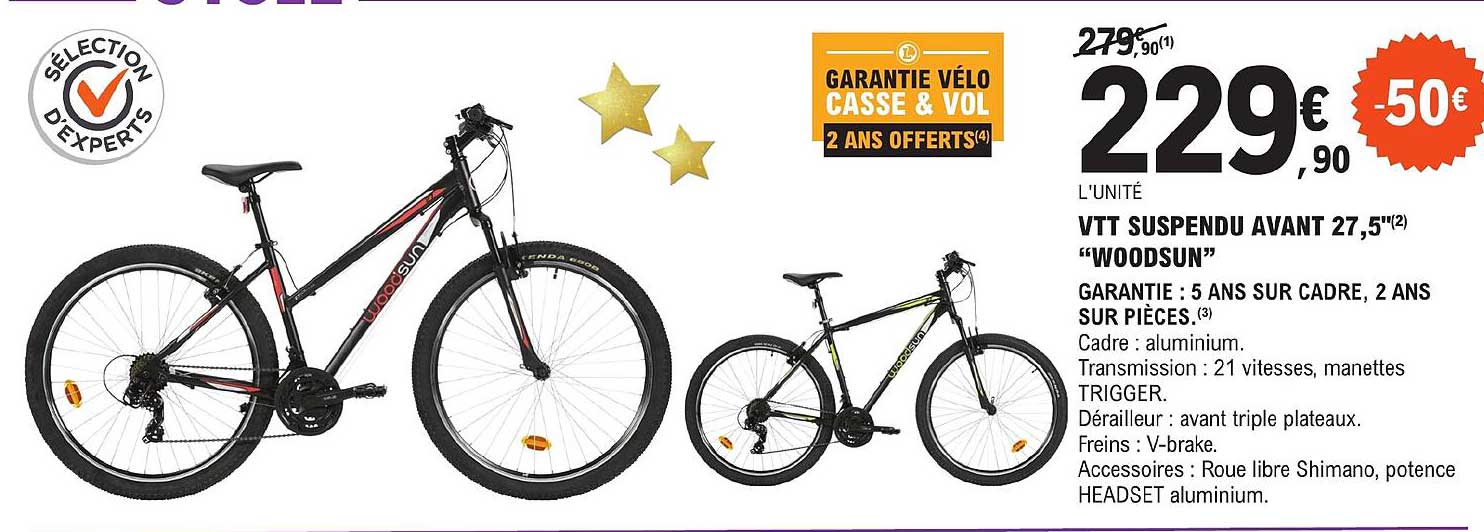 vtt suspendu avant 27.5 "woodsun"