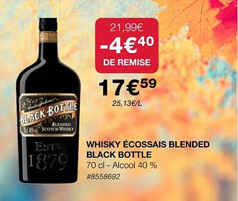 whisky écossais blended black bottle