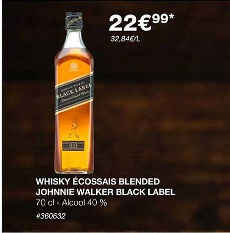 whisky écossais blended johnnie walker black label