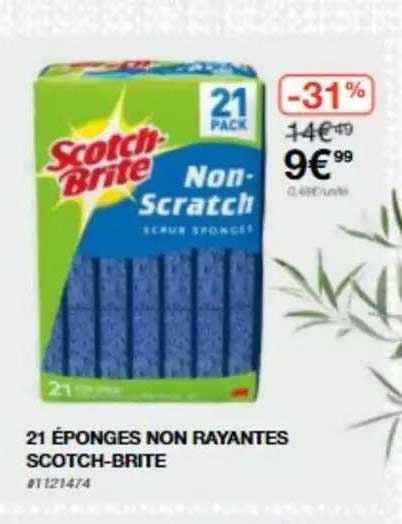 21 éponges non rayantes scotch-brite