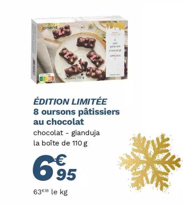 8 oursons pâtissiers au chocolat