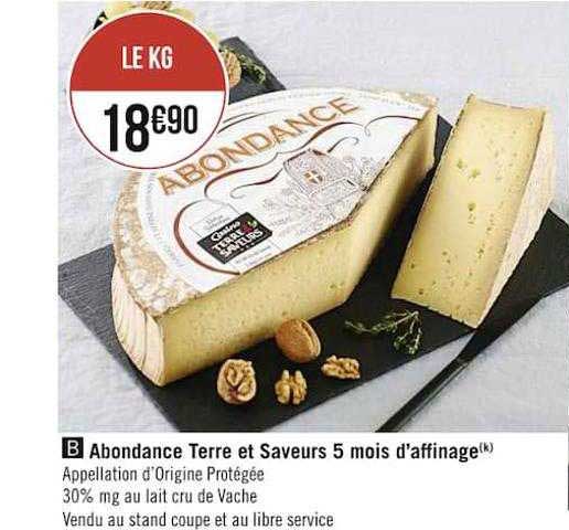 abondance terre et saveurs 5 mois d'affinage
