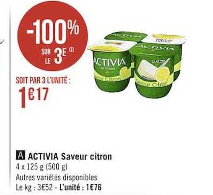 Activia Saveur Citron
