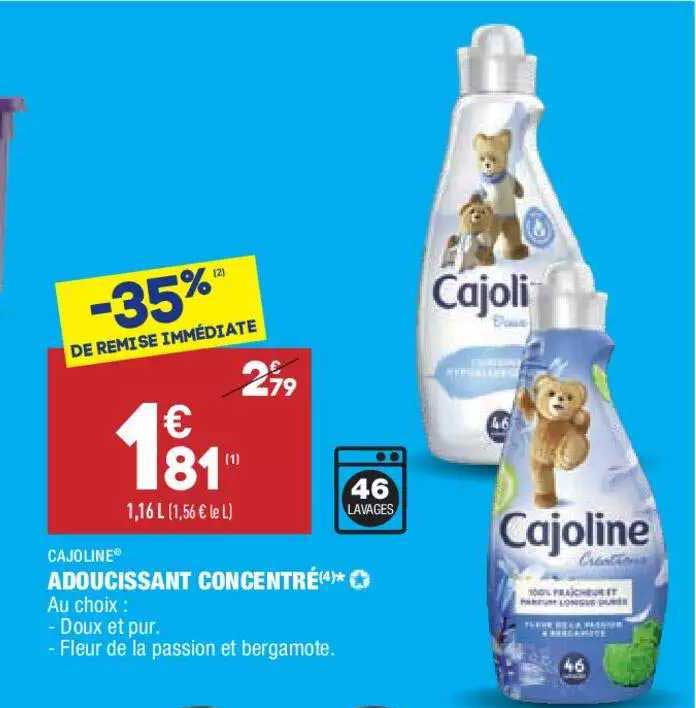 Adoucissant Concentré Cajoline