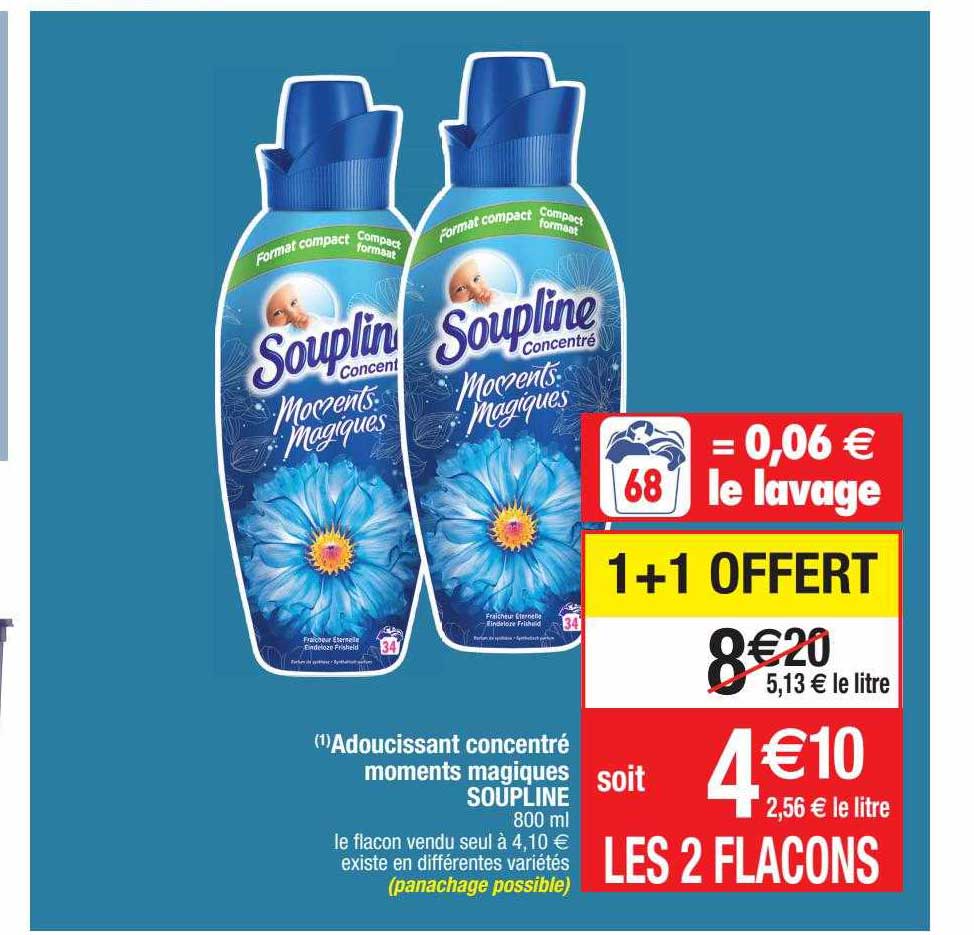 Adoucissant Concentré Moments Magiques Soupline