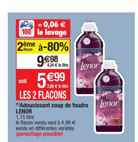 adoucissant coup de foudre lenor