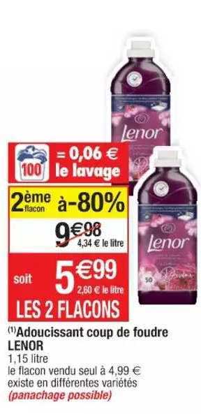 adoucissant coup de foudre lenor