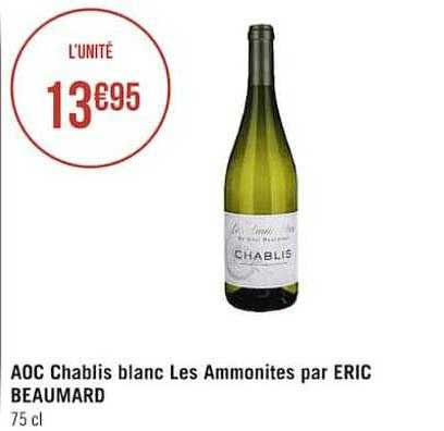aoc chablis blanc les ammonites par eric beaumard