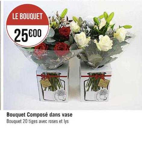 bouquet composé dans vase