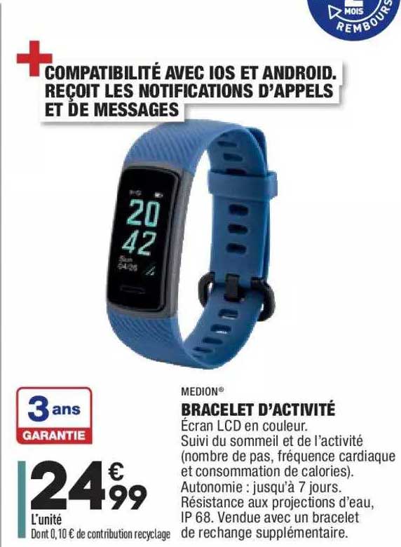bracelet d'activité medion