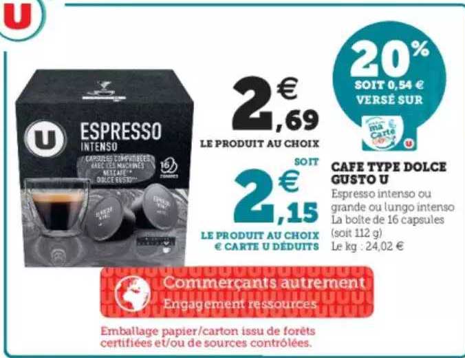 café type dolce gusto u